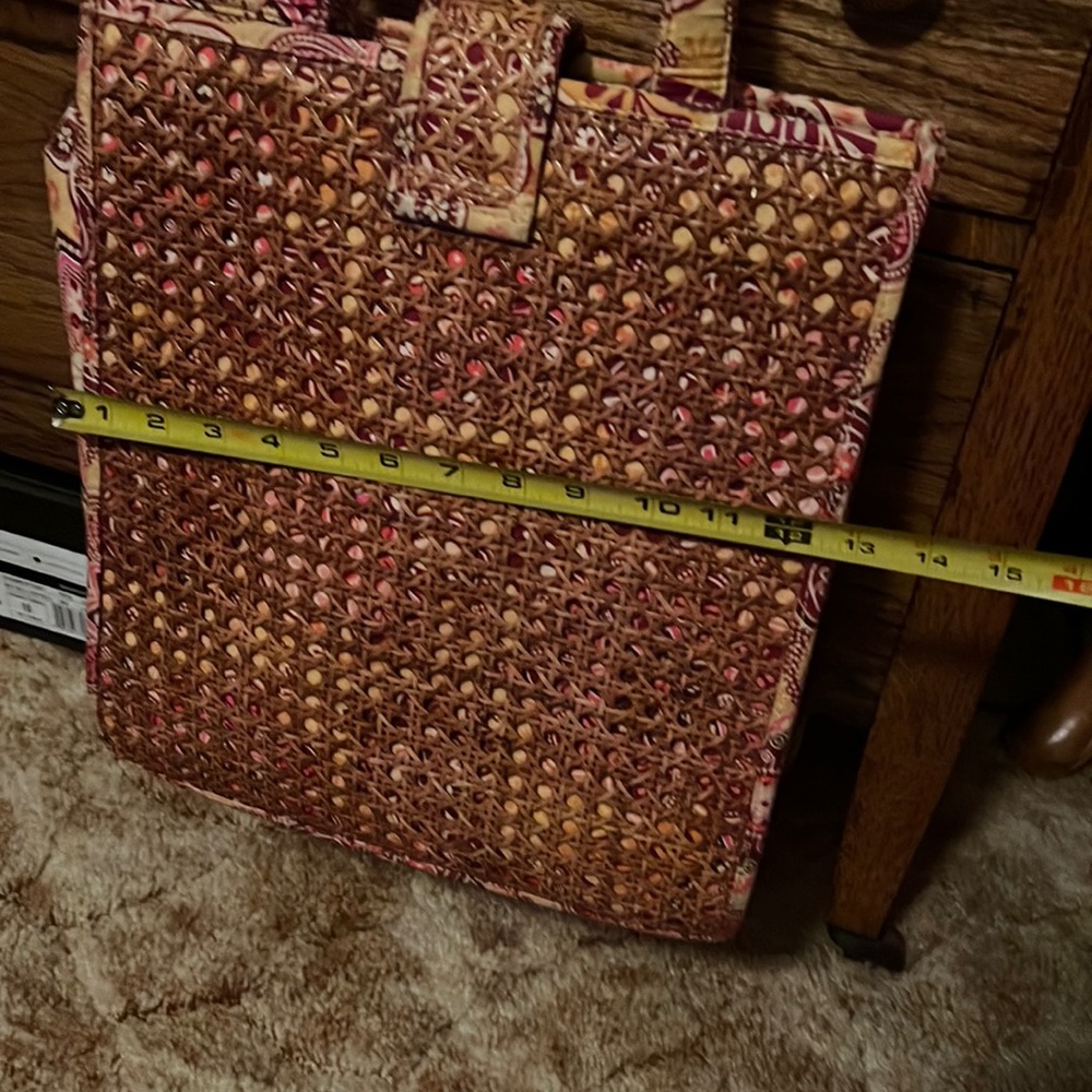 RARE EUC Vera Bradley wicker purse - Picture 7 of 16